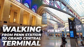 Walking NYC  Penn Station to Times Square amp Grand Central Terminal July 2021 [upl. by Acined]