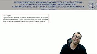 STJ INFO 834 paternidade socioafetiva e adoção [upl. by Cristiona702]