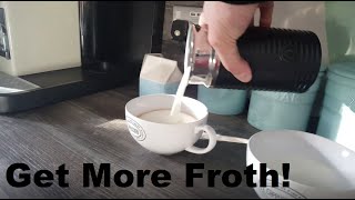 How to Get More Froth from Your Nespresso Coffee Aeroccino  Nespresso tips and help [upl. by Faludi]