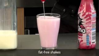 How to make a fat free milkshake using an aerolatte milk frother [upl. by Atimed655]