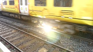 Merseyrail 507 009 making arcs at Birkdale station [upl. by Leeth]