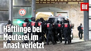 Gefängnismeuterei Polizei stürmt Knast in Thüringen  JVA Untermaßfeld [upl. by Sitruc]